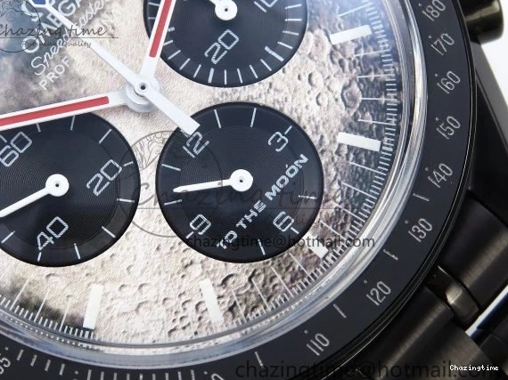 0128 Speedmaster Black Benom PVD Moon RMF Best Edition on PVD Bracelet Lemania HW WrinkleFree 7727